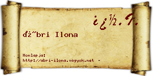 Ábri Ilona névjegykártya