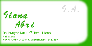 ilona abri business card